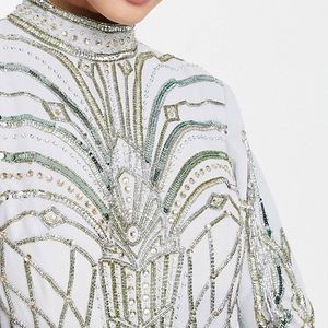 ASOS DESIGN maxi dress with art nouveau embellishment